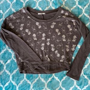 Papaya Long Sleeve Crop Top